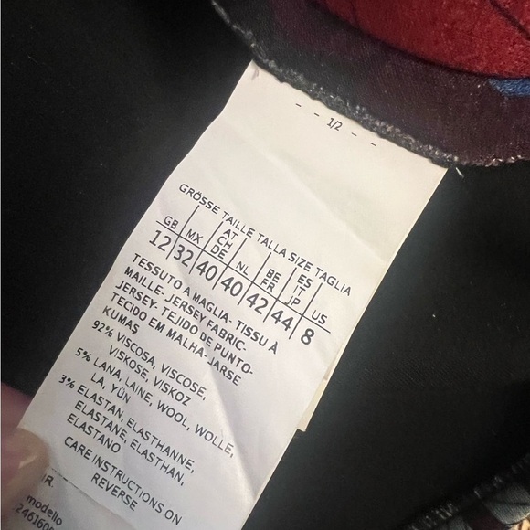 MaxMara Red and Blue Midi Dress - Picture 3 of 8